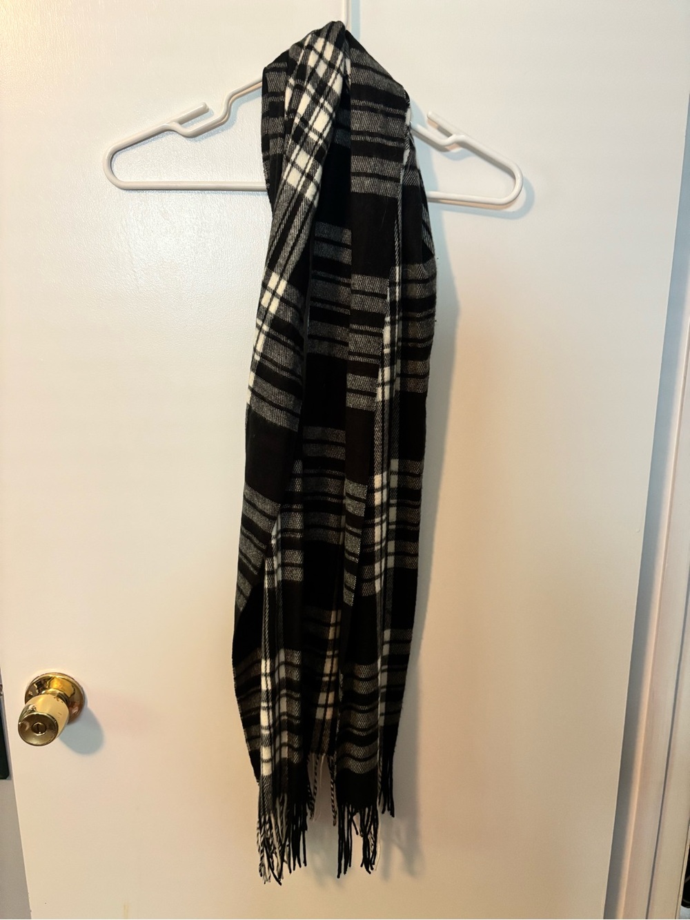 Butter Soft Savile Row Mobwife Aesthetic Black & White Plaid Scarf Winter Chic